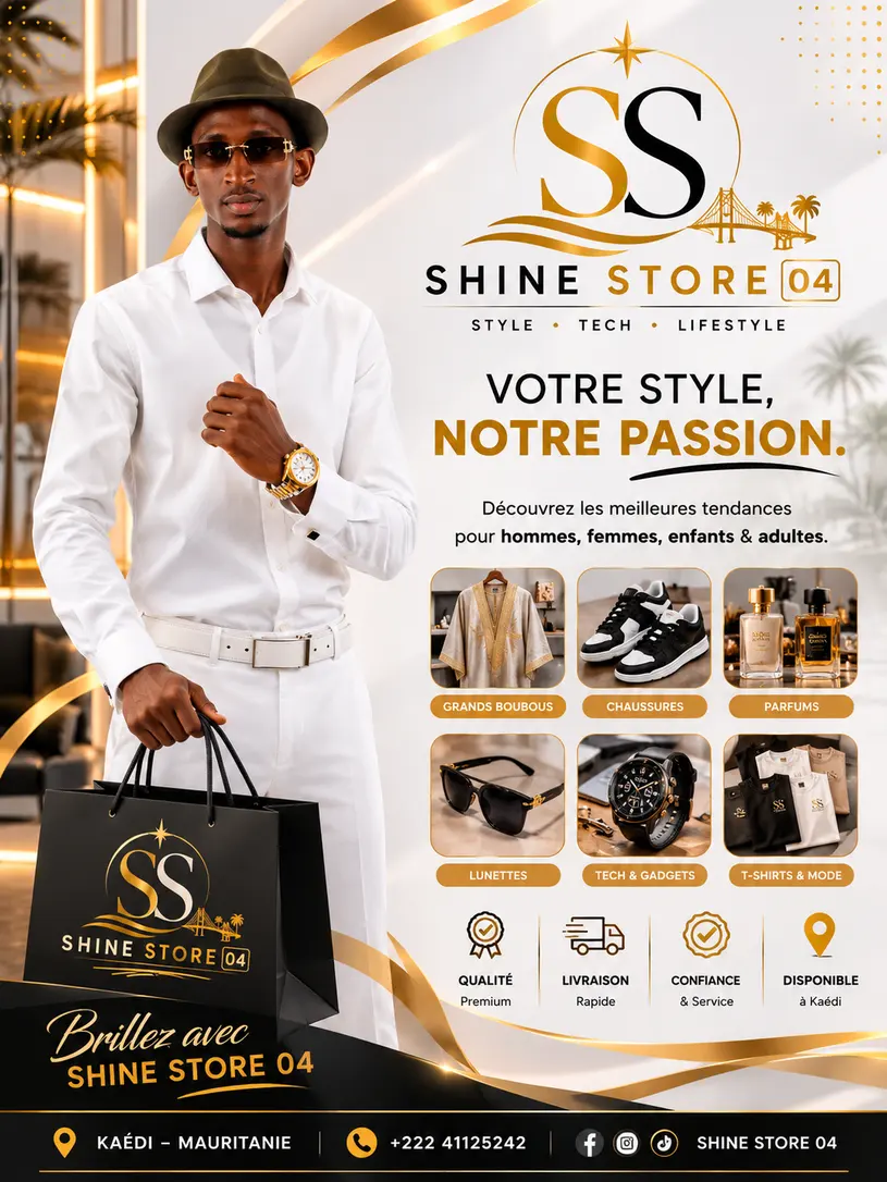 Affiche « Votre style, notre passion » pour SHINE STORE 04