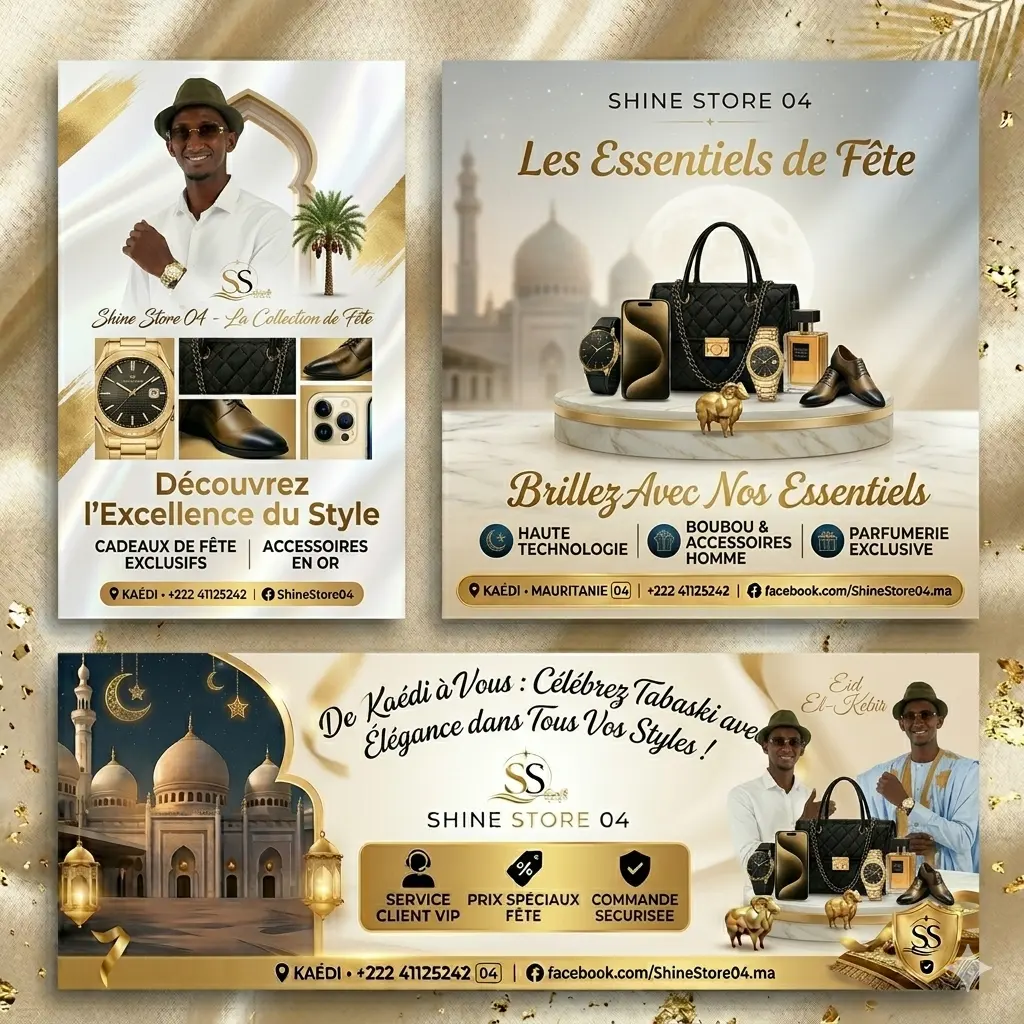 Visuels « Les essentiels de fête » pour SHINE STORE 04