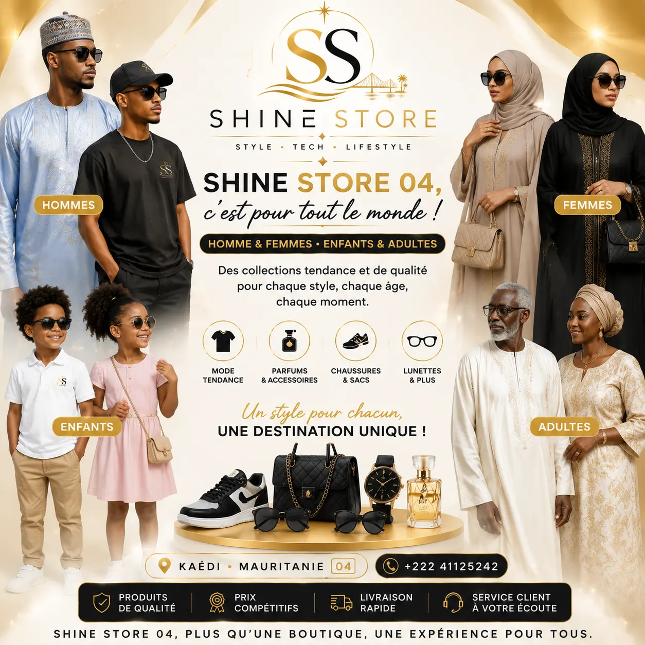 Affiche publicitaire « SHINE STORE 04, c'est pour tout le monde »