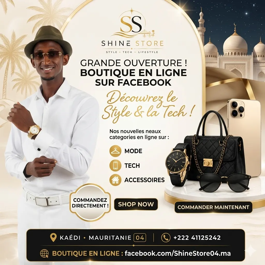 Publication Facebook annonçant la boutique en ligne SHINE STORE 04